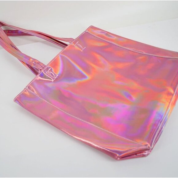 Hologram Tote Bag PU Leather Large Capacity Fashion Shoulder Handbag - Picture 3 of 7